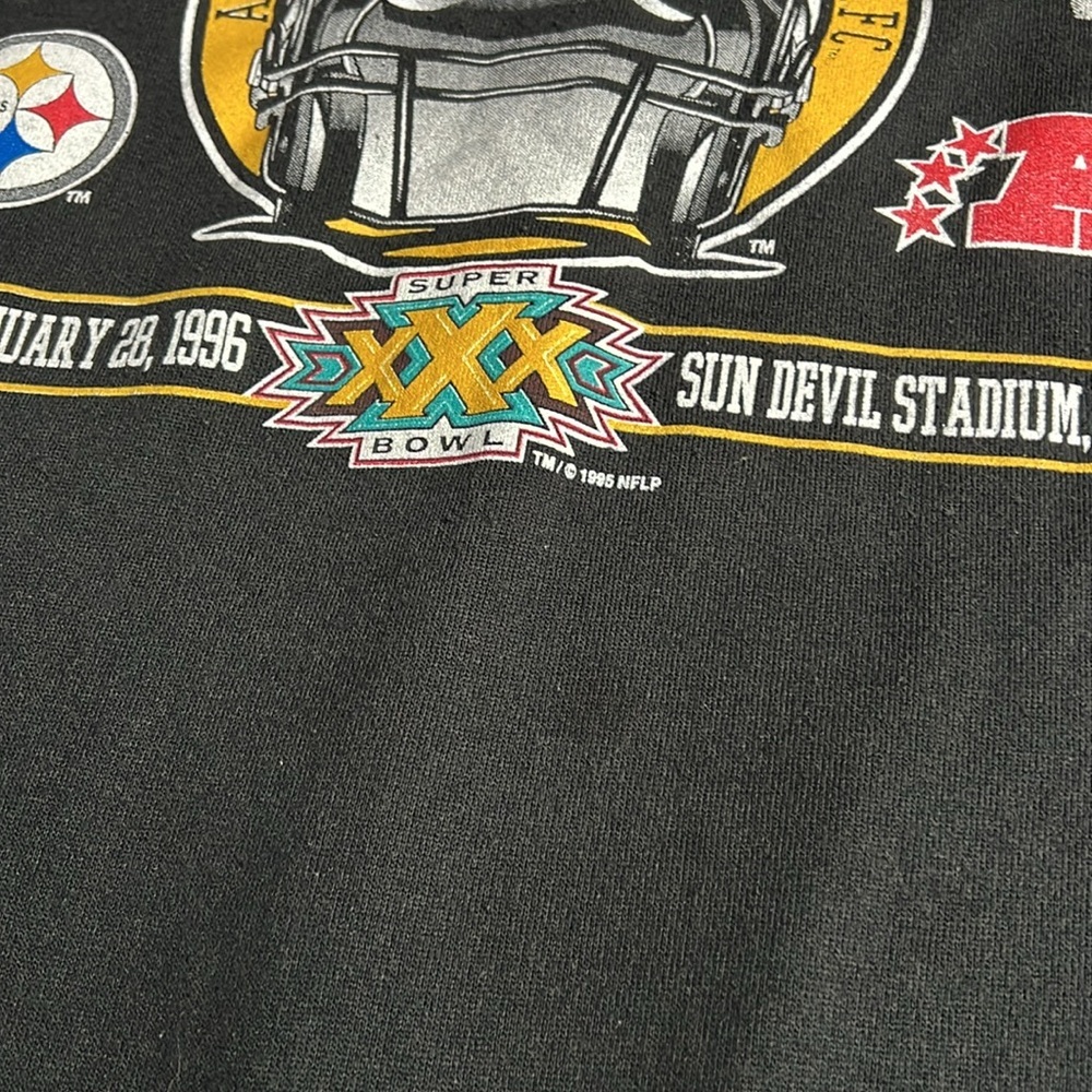 Vintage 1995 AFC Champion Pittsburgh Steelers sweatshirt XL Cotton Blend - Picture 16 of 16